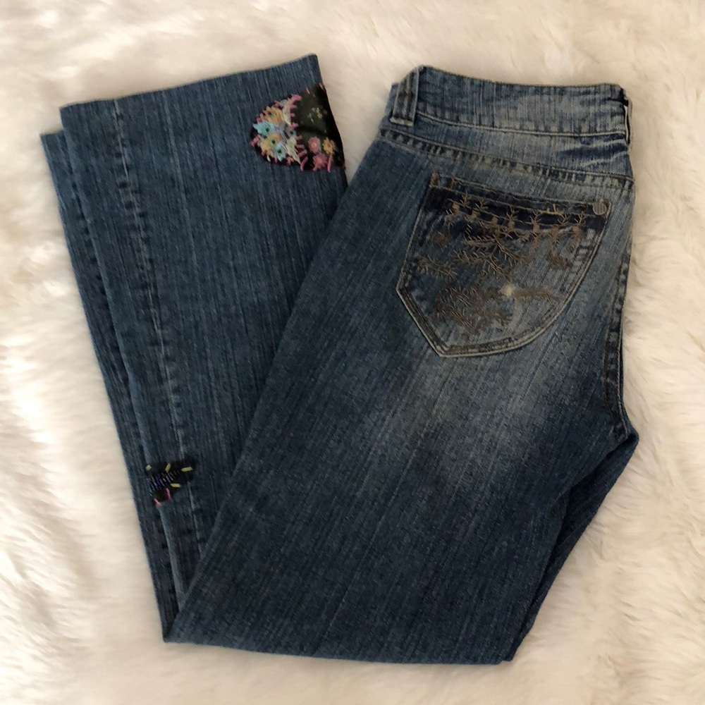 Cassidi embellished distressed Jeans patchwork 8? - Picture 2 of 8
